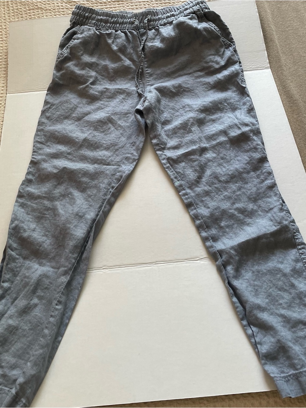 Women's linen light blue pants